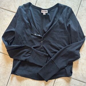 Rangkiss Black Button-Up Cardigan